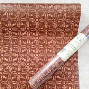 Wallpaper Red & Beige Floral Leaf Geometric country lodge